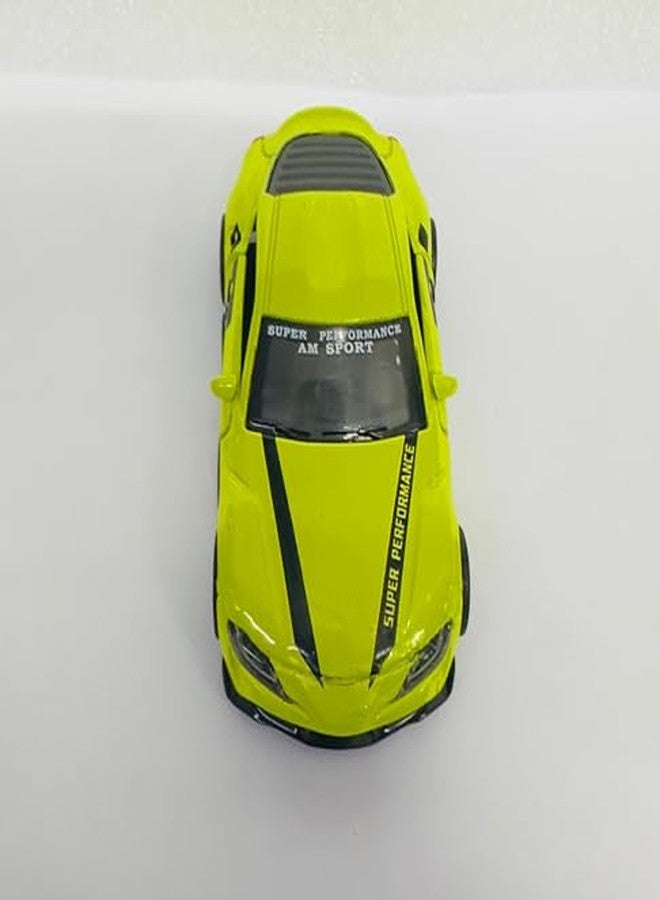 AUTO MT سيارة صغيرة خضراء نموذجية للانجراف مع قاعدة لاصقة، مصنوعة من سبيكة معدنية، مزينة بلوحة القيادة، سيارة رياضية صغيرة لتزيين السيارة، قطعة واحدة - Image 4